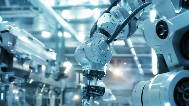 AI搭載ロボットアームの精密作業