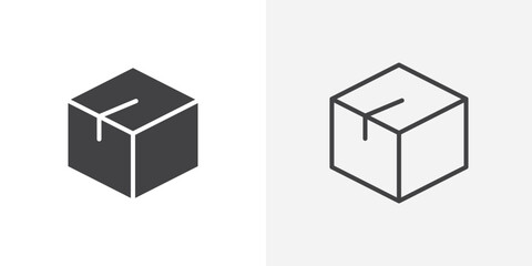 Box vector icon symbol. illustration sign collection.
