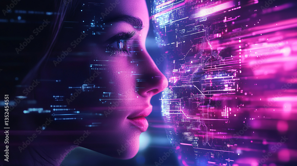 Poster 5g connectivity digital data futuristic information of things iot big data cloud computing using art