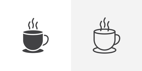 Coffee vector icon symbol. illustration sign collection.