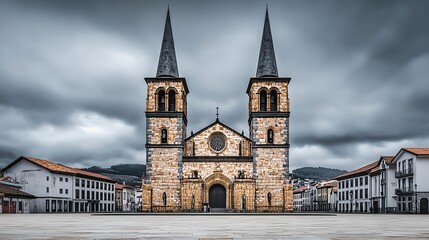 Naklejka premium Stunning Gothic Cathedral in the City of Lugo, Spain