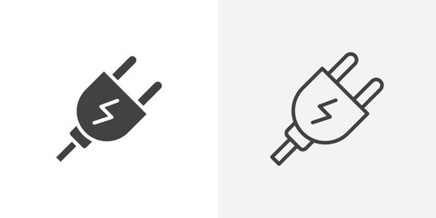 Plug icon set. vector icons for apps and website ui design