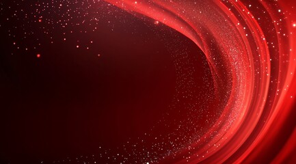 Product showcase on a red-themed exhibition booth with golden particles, perfect for business, commercial celebrations, product launches, and e-commerce events, with ample whitespace background to emp