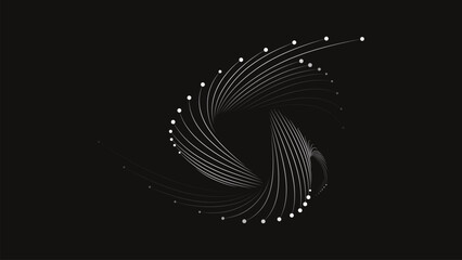 Swirling wave dot line elements rhythm abstract background