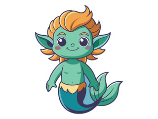 cute Merfolk cartoon