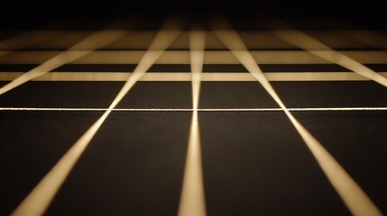 Geometric pattern of light on dark surface, abstract use