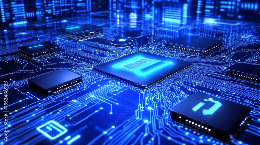 Poster digital technology network data and communication concept abstract background