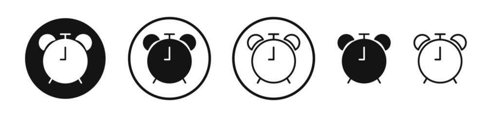 Alarm plus icon set. vector icons for apps and website ui design