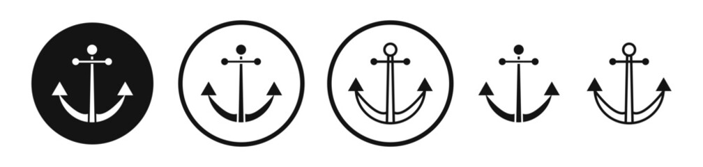 Anchor icon set. vector icons for apps and website ui design
