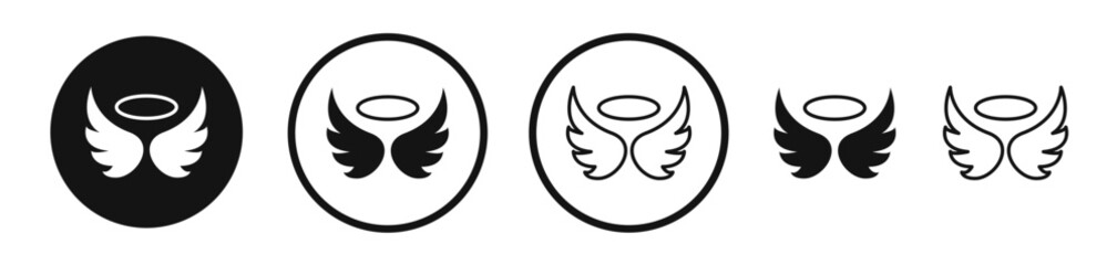 Angel icon set. vector icons for apps and website ui design