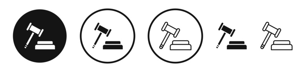 Auction icon set. vector icons for apps and website ui design