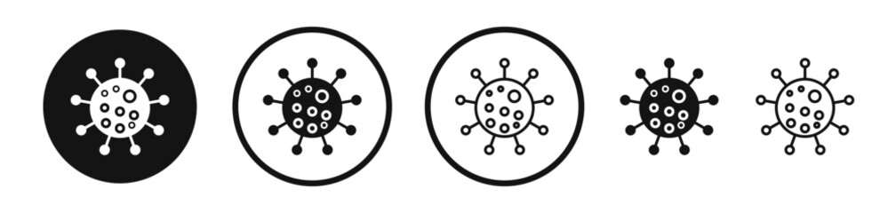 Bacteria icon set. vector icons for apps and website ui design