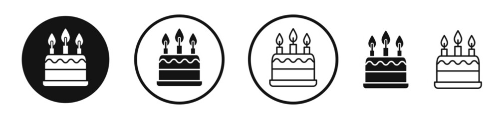 Cake icon set. vector icons for apps and website ui design