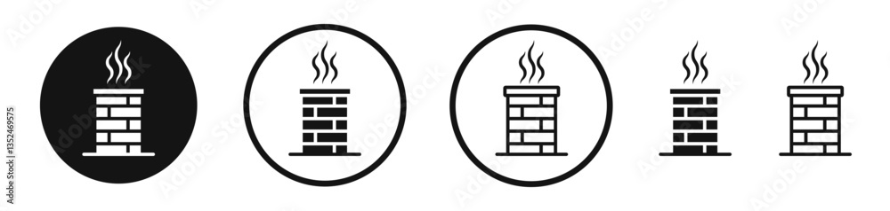 Wall mural chimney icon set. vector icons for apps and website ui design