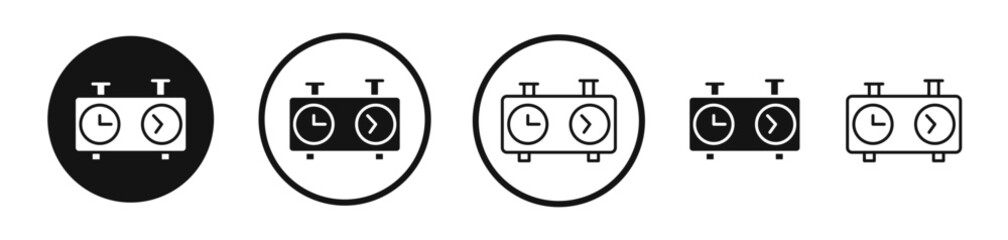 Chess clock icon set. vector icons for apps and website ui design
