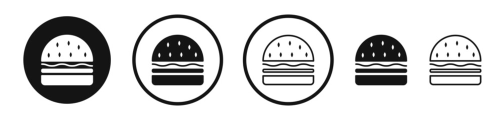 Cheese burger icon set. vector icons for apps and website ui design