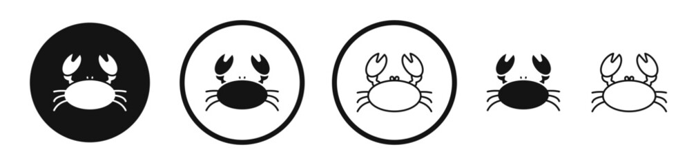 Crab icon set. vector icons for apps and website ui design