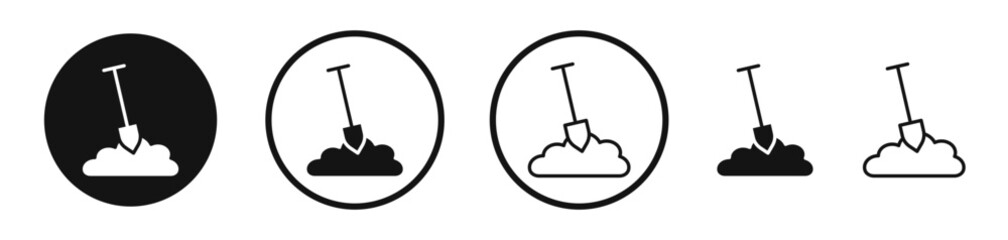 Digging icon set. vector icons for apps and website ui design