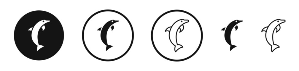 Dolphin icon set. vector icons for apps and website ui design