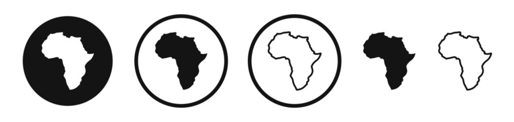 Earth africa icon set. vector icons for apps and website ui design