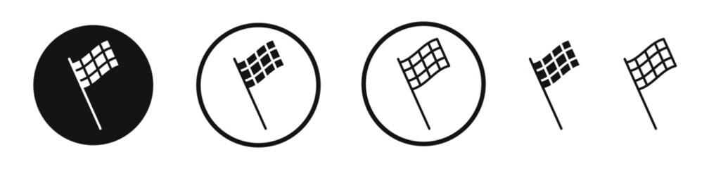 Flag checkered icon set. vector icons for apps and website ui design