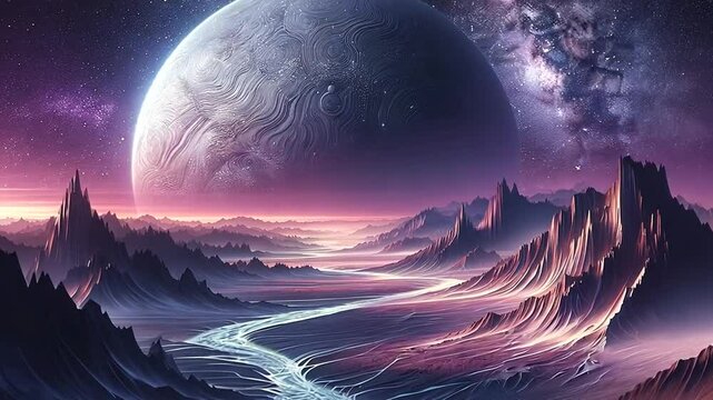 Fantastische fremde Planetenlandschaft