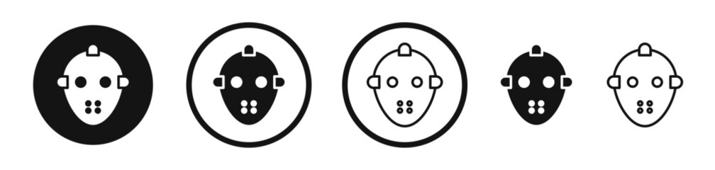 Hockey mask icon set. vector icons for apps and website ui design