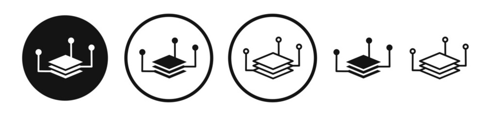 Land layers icon set. vector icons for apps and website ui design