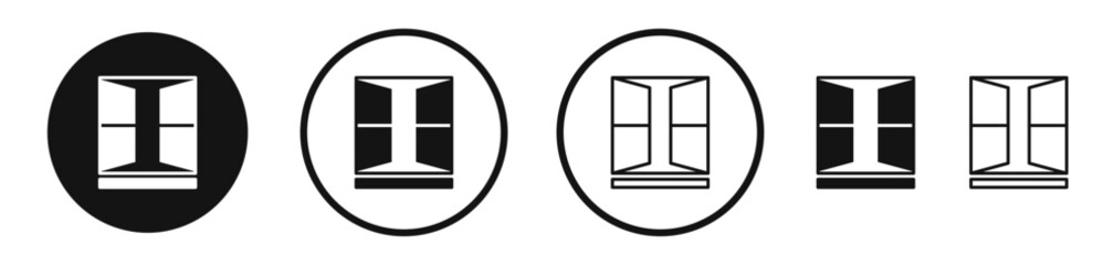 Open window icon set. vector icons for apps and website ui design