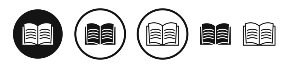 Open Book icon set. vector icons for apps and website ui design