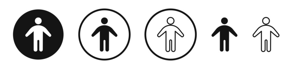 Person icon set. vector icons for apps and website ui design