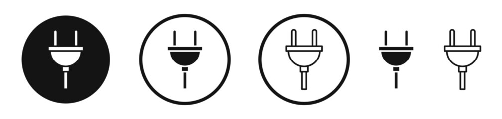 Plug icon set. vector icons for apps and website ui design