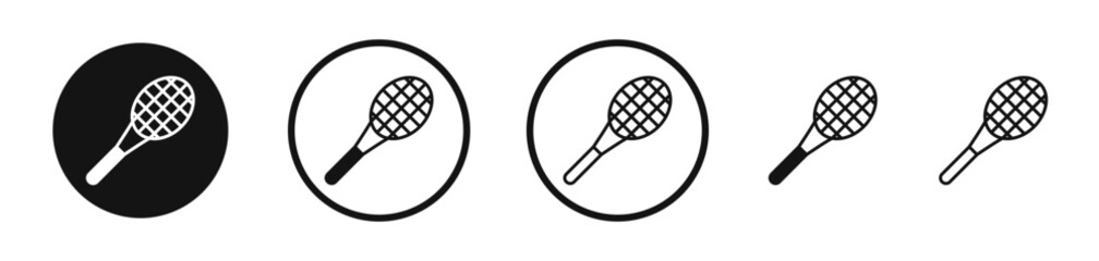 Racquet vector icon symbol. illustration sign collection.