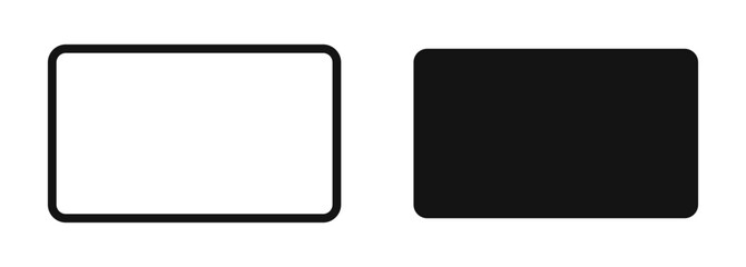 Rectangle panoramic icon set. vector icons for apps and website ui design