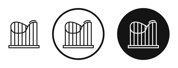 Roller coaster icon set. vector icons for apps and website ui design