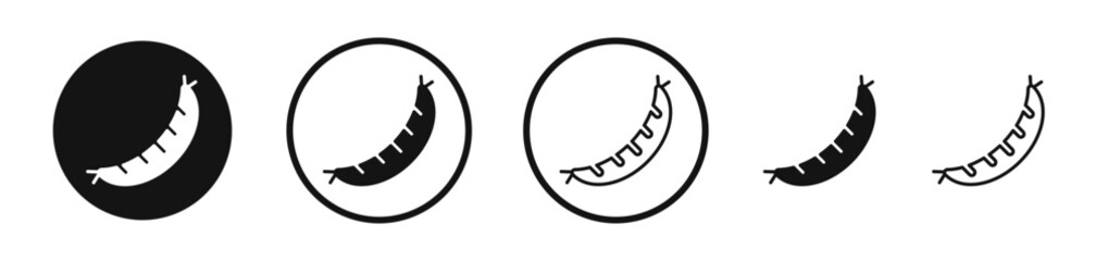 Sausage icon set. vector icons for apps and website ui design