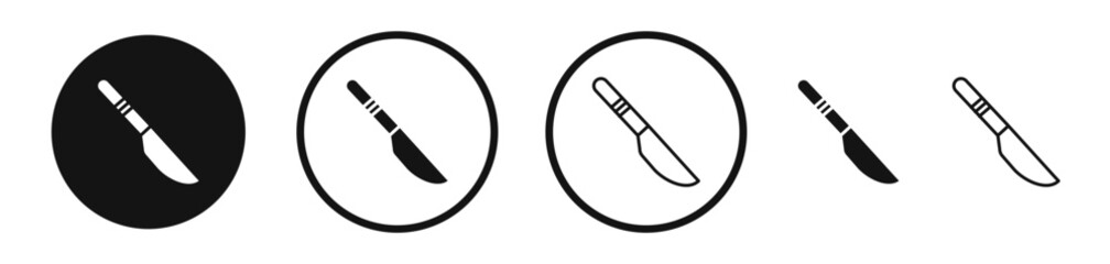 Scalpel path icon set. vector icons for apps and website ui design