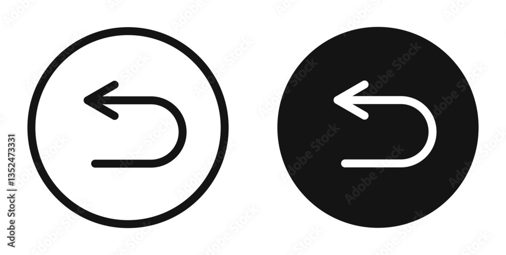 Aufkleber Send back icon set. vector icons for apps and website ui design