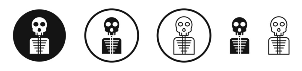 Skeleton icon set. vector icons for apps and website ui design