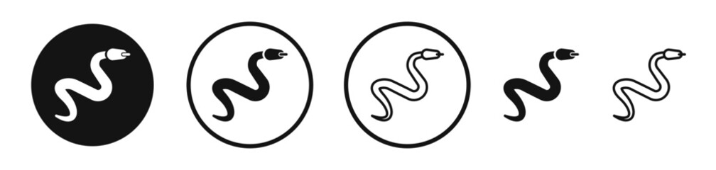 Snake icon set. vector icons for apps and website ui design