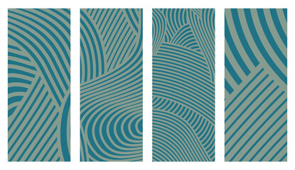 Collection Abstract irregular multi color striped lines textured background design bundle. for clothes, fabric, cover, background, invitations, X banner and others