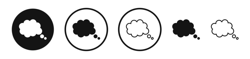 Thought bubble icon set. vector icons for apps and website ui design