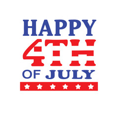 4th July Typography Vector Illustration and Calligraphy Text Design | Independence Day Graphics