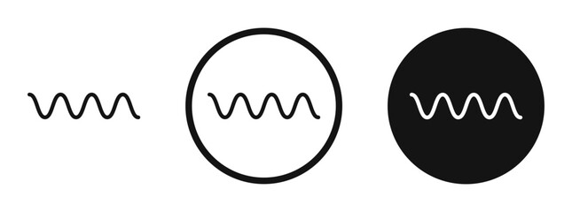 Wave sine icon set. vector icons for apps and website ui design