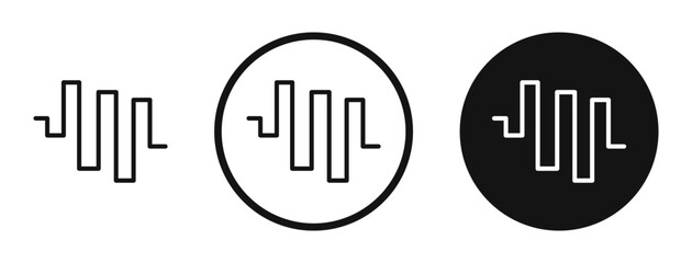 Wave square icon set. vector icons for apps and website ui design