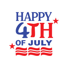4th July Typography Vector Illustration and Calligraphy Text Design | Independence Day Graphics
