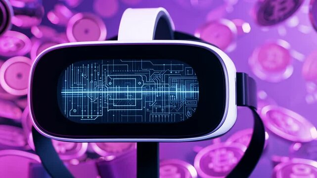 Virtual Reality Headset mit digitalem Overlay