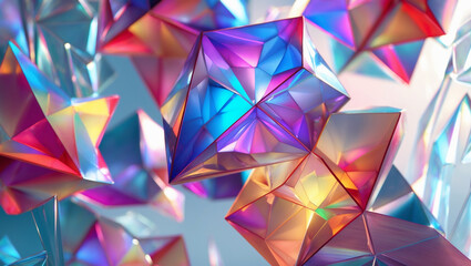 abstract background with colorful triangles