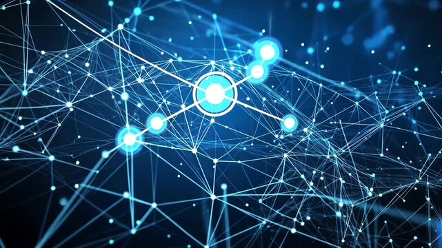 Plexus Background Template for Tech Presentations Generative AI