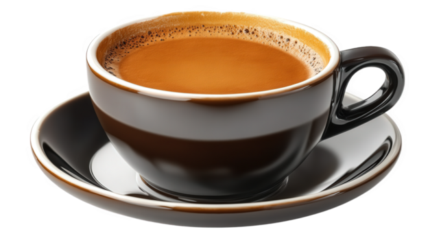 Espresso in a Dark Cup
